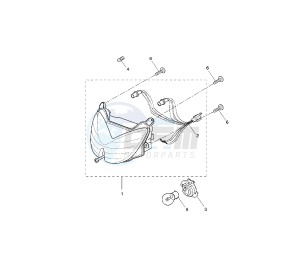 YQ AEROX 50 drawing HEADLAMP