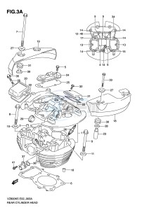 VZ800 (E2) MARAUDER drawing REAR CYLINDER HEAD (MODEL K9)