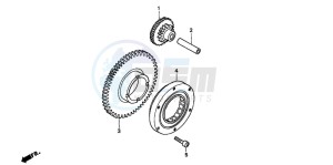 CB600F HORNET S drawing STARTING CLUTCH