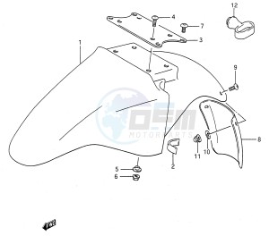 GS500E (E28) drawing FRONT FENDER