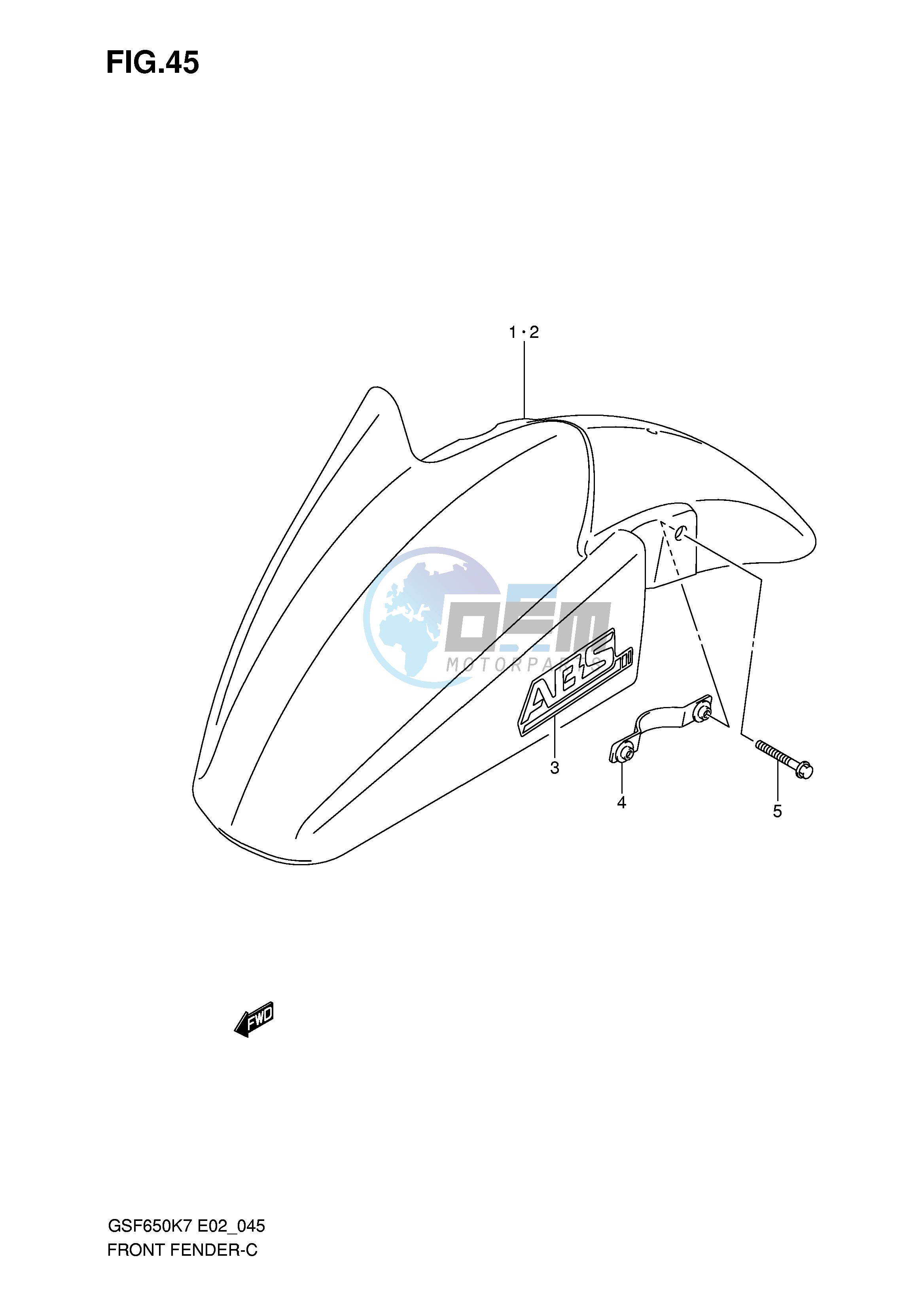 FRONT FENDER (MODEL K7)