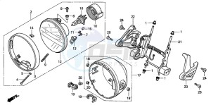 CB900F 919 drawing HEADLIGHT (CM/U)