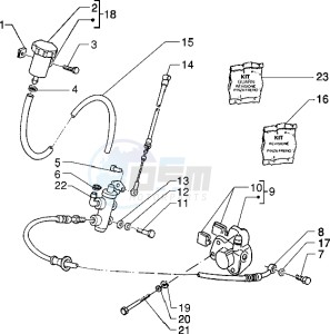 Typhoon 50 XR drawing Front brake cylinder-Brake caliper