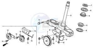 SLR650 drawing STEERING STEM