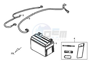 X'PRO 50 (45 KM/H) (AE05W4-FR) (L4-M1) drawing BATTERY / TOOL KIT