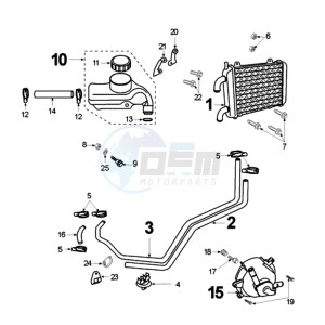 FIGHT LZ SP2 drawing COOLING SYSTEM RADIATOR WITHOUT SLANG