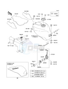 ZX 600 J [ZZR600] (J6F-J8F) J7F drawing FUEL TANK