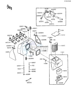 ZX 1100 A [GPZ] (A1-A2) [GPZ] drawing AIR CLEANER