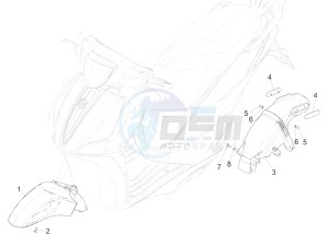 LIBERTY 50 IGET 4T 3V E4-2017-2019 (EMEA) drawing Wheel housing - Mudguard