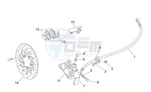 Scarabeo 50 2t e2 (eng. piaggio) drawing Front brake caliper