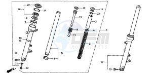 CB600F CB600F drawing FRONT FORK