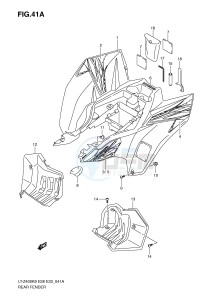 LT-Z400 (E28-E33) drawing REAR FENDER (LT-Z400ZK9)