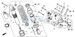 CRM125R drawing REAR CUSHION