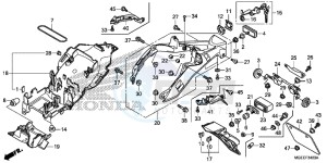 VFR1200FF VFR1200F UK - (E) drawing REAR FENDER