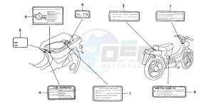 PK50 WALLAROO drawing CAUTION LABEL