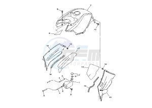 YFM FW KODIAK 400 drawing SIDE COVER