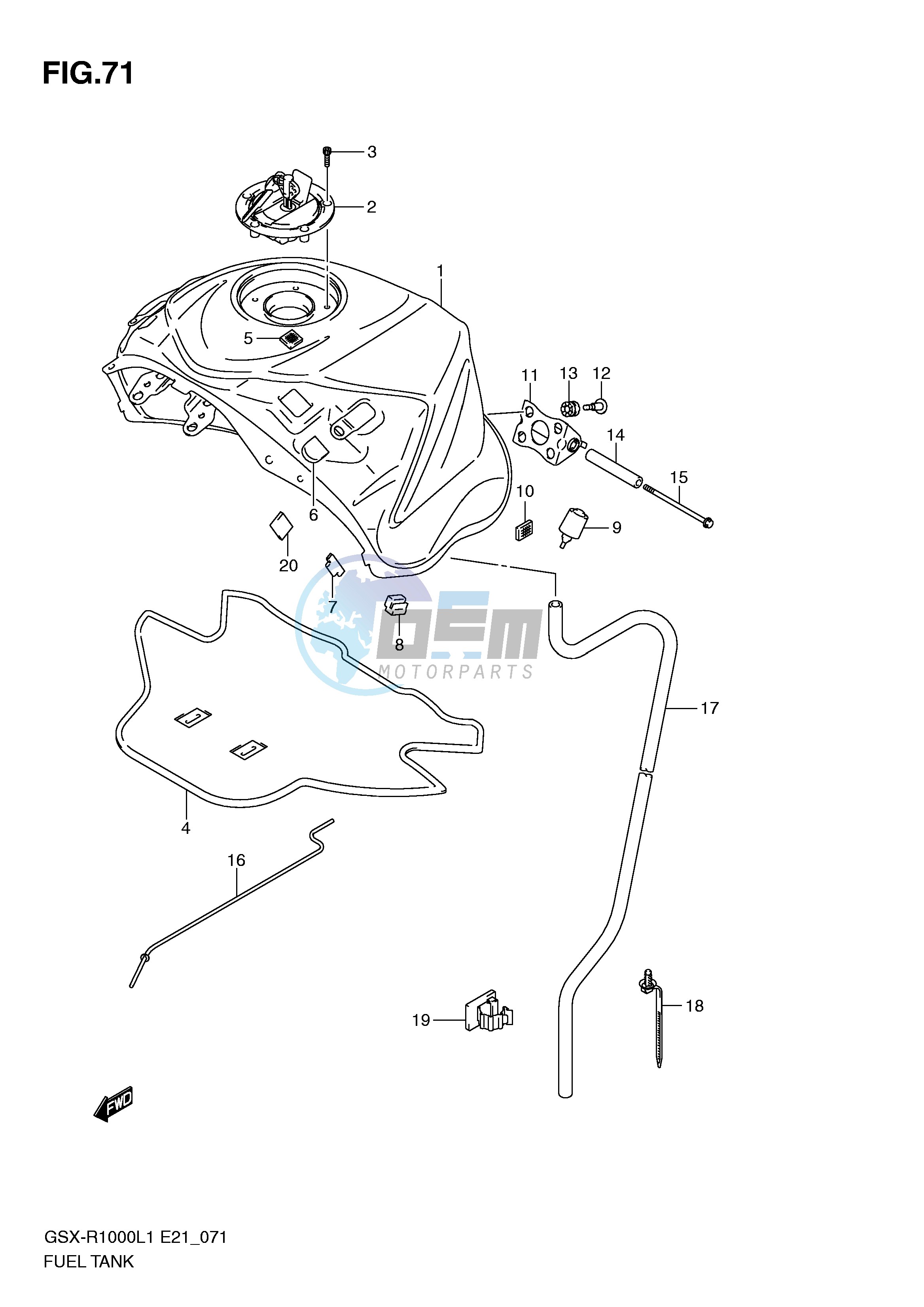 FUEL TANK (GSX-R1000L1 E14)