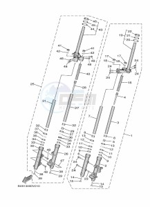 MWD300 TRICITY 300 (BED2) drawing FRONT FORK