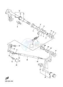 FJR1300A FJR1300A ABS (1MC7) drawing SHIFT SHAFT