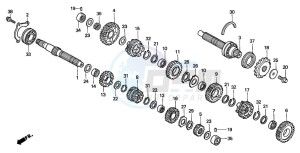 CBR900RR FIRE BLADE drawing TRANSMISSION