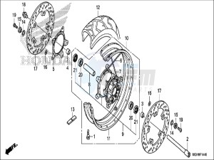 CB1100CAH UK - (E) drawing LEFT REAR COVER