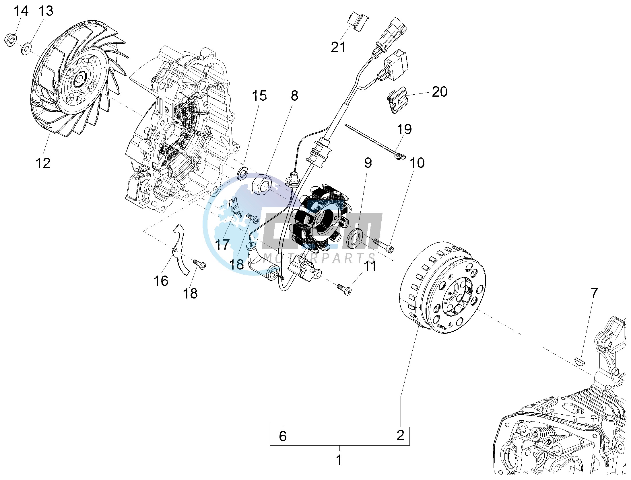 Flywheel magneto