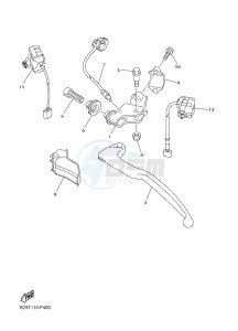 WR450F (2GC7 2GC8 2GC9 2GC9) drawing HANDLE SWITCH & LEVER