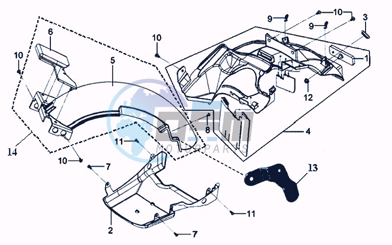 REAR FENDER / INNER SHIELD