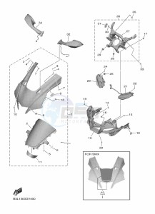 YZF1000 YZF-R1 (B3L7) drawing COWLING 1