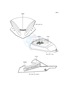 NINJA_300 EX300AFF XX (EU ME A(FRICA) drawing Decals(Green)