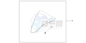 VFR800A9 France - (F / ABS CMF MME) drawing WINDSCREEN