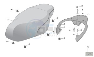 Scarabeo 50 4T E2 drawing Seat - carrier