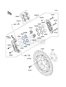 NINJA ZX-12R ZX1200-B4H FR GB GE XX (EU ME A(FRICA) drawing Front Brake