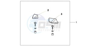 CBF1000T9 UK - (E / ABS MKH) drawing PILLION ARM REST SET