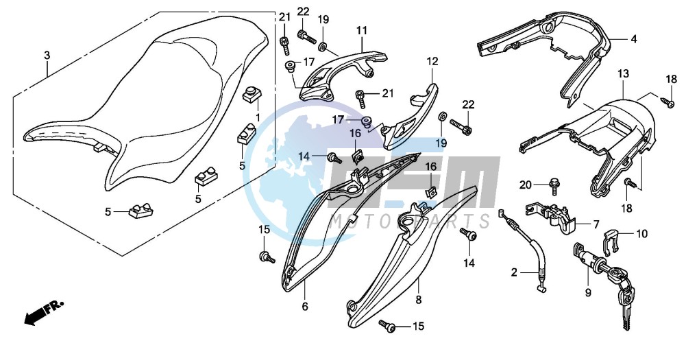 SEAT/REAR COWL