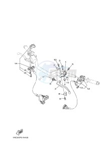 MT09A MT-09 ABS 900 (2DR3) drawing HANDLE SWITCH & LEVER