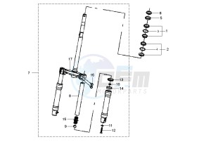 Fly 125 drawing Front Fork