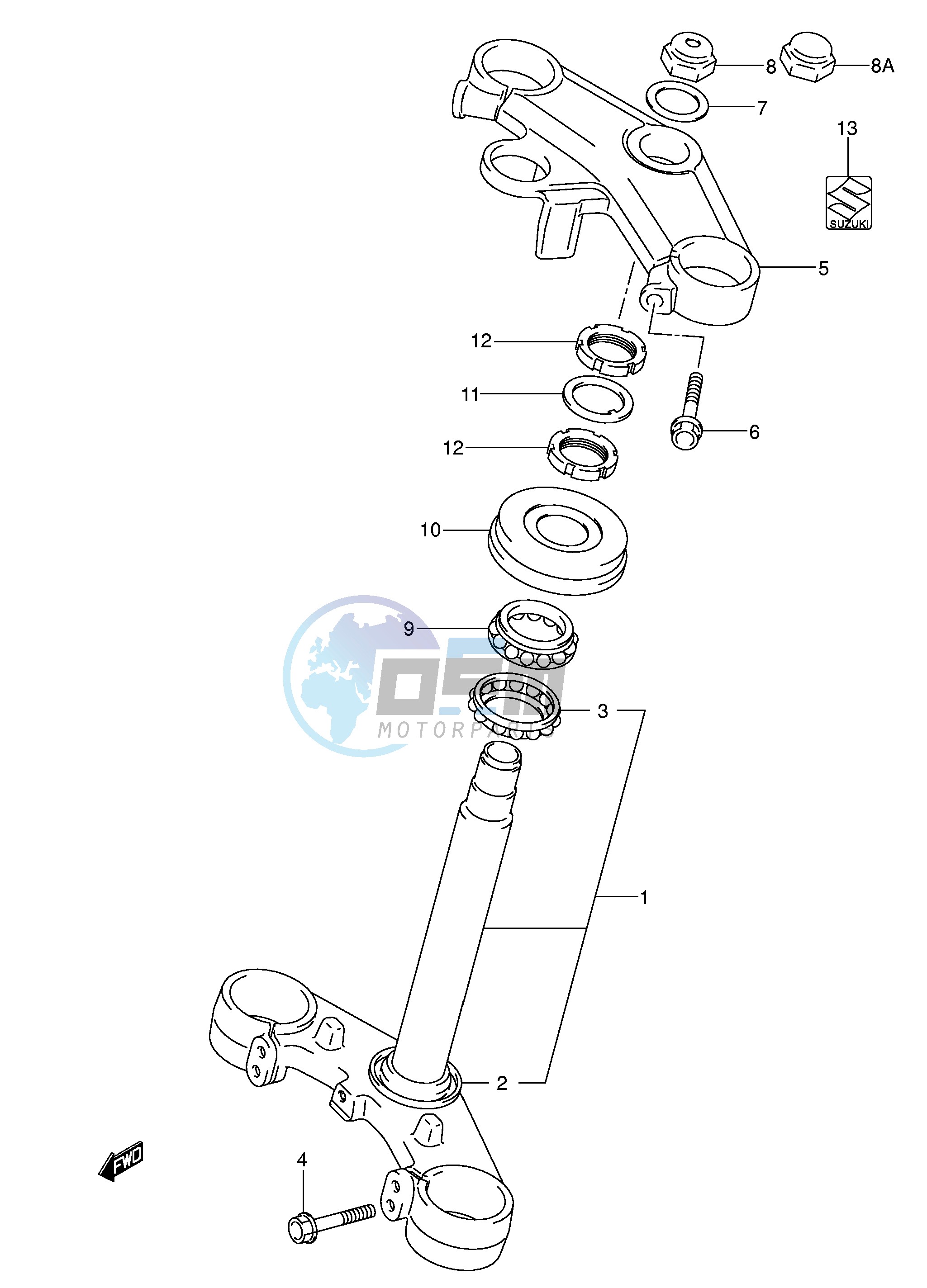 STEERING STEM (SEE NOTE)