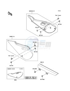 KLX110 KLX110A9F EU drawing Side Covers/Chain Cover