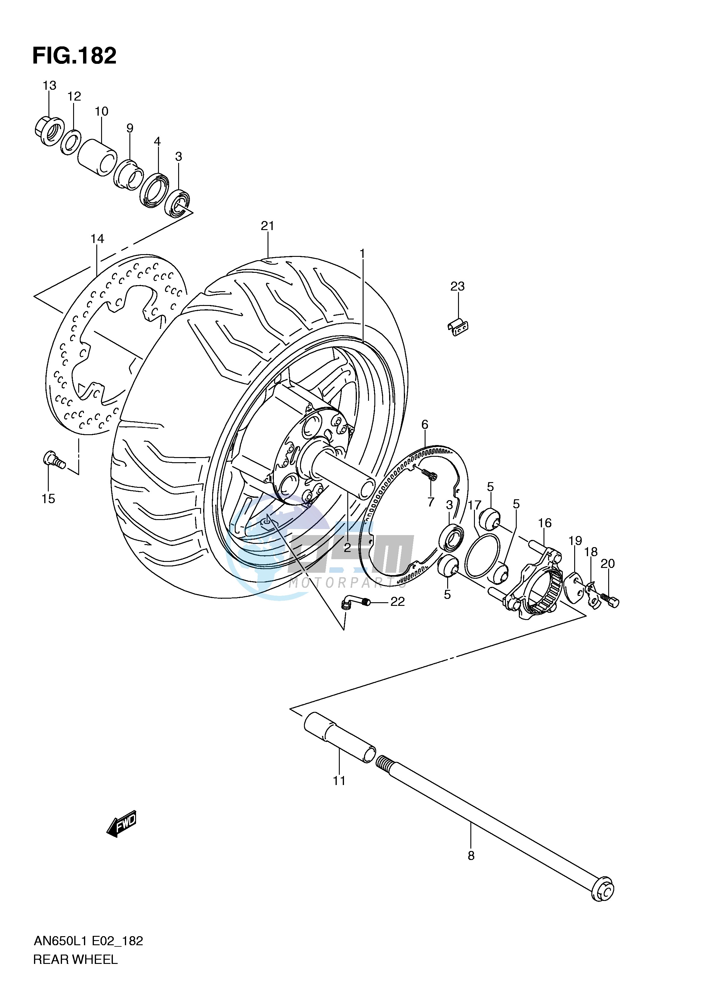 REAR WHEEL (AN650AL1 E51)