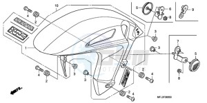 CBR1000RA9 France - (F / ABS CMF HRC MKH) drawing FRONT FENDER