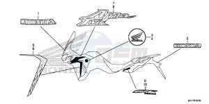 CRF1000DG CRF1000 - Africa Twin - Dual Clutch Europe Direct - (ED) drawing MARK/EMBLEM (MONOCHROME)