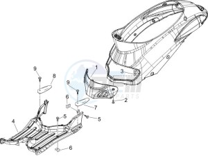 Liberty 125 4t ptt (SL) SL drawing Central cover - Footrests