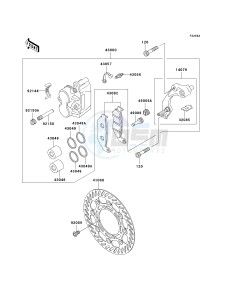 KLX 300 A [KLX300R] (A7-A9) [KLX300R] drawing FRONT BRAKE-- KLX300-A9- -