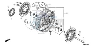 CB1000RD CB1000R UK - (E) drawing FRONT WHEEL