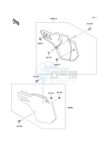 KX 500 E [KX500] (E10-E14) [KX500] drawing SIDE COVERS