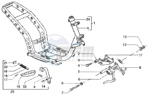 Runner 50 SP drawing Chassis - Central stand