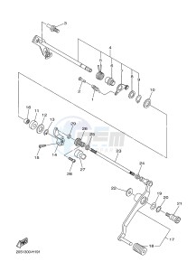 XJ6S 600 DIVERSION (S-TYPE) (36C9) drawing SHIFT SHAFT