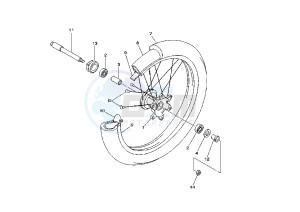 WR F 250 drawing FRONT WHEEL