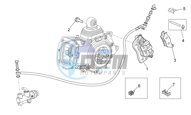 Rear brake caliper